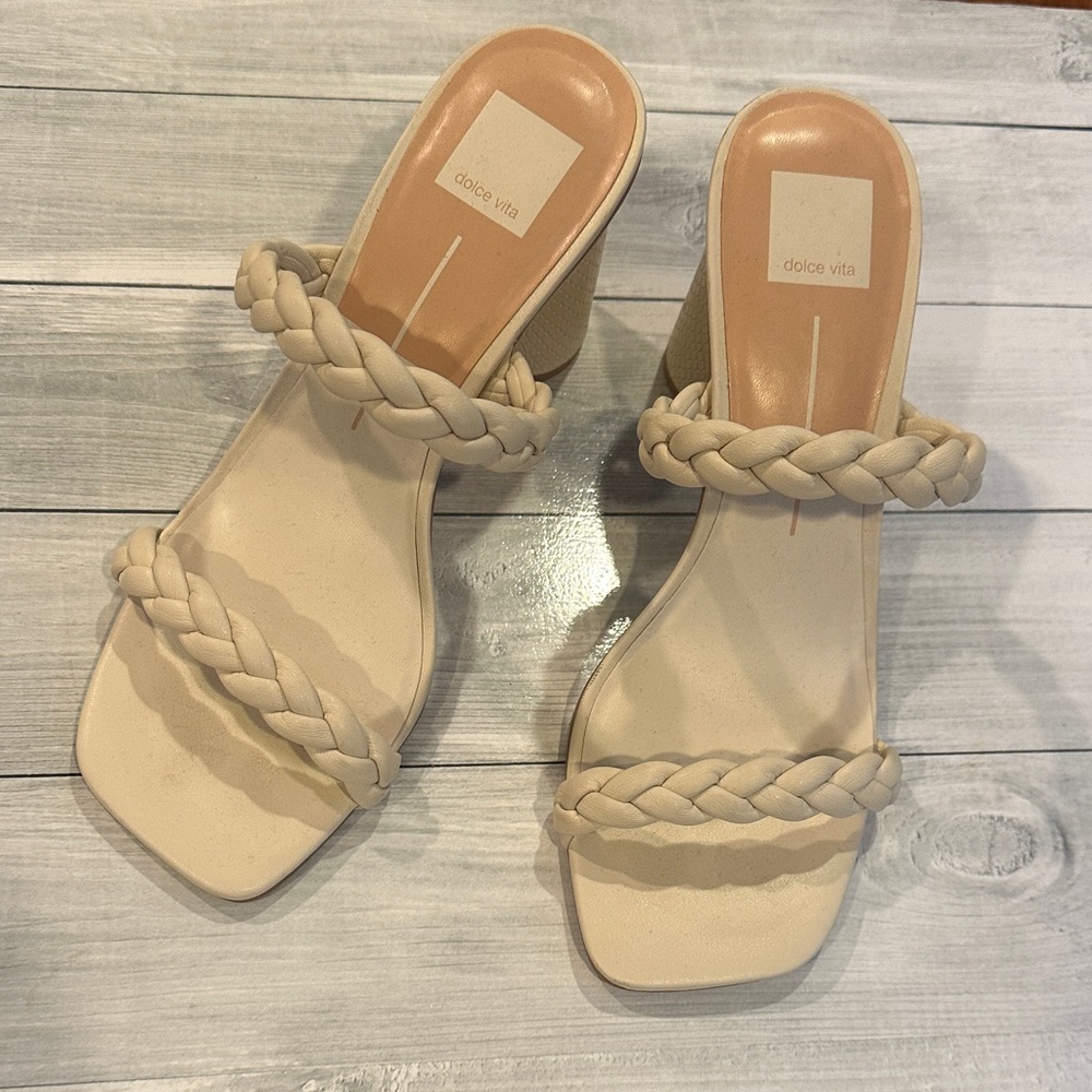 Dolce Vita Sz 9.5 Women's Tan Braided Sandals